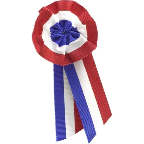 10 cocardes Tricolores tissu 5 cm à pans