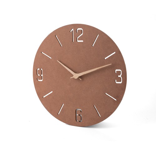 Horloge Murale Bois Naturel Personnalisable - Cadeau d'Entreprise