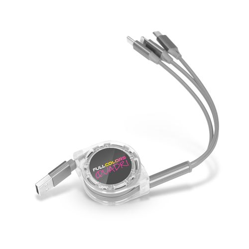 Câble USB 3 en 1 Personnalisable - Connecteurs Universels