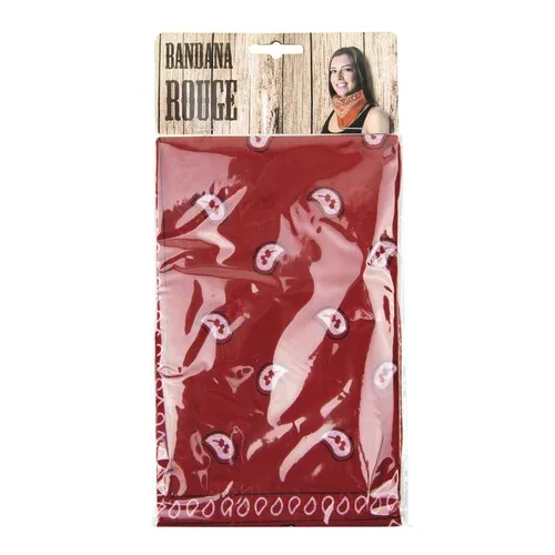 Bandana Rouge 100% Coton 53x53cm - Accessoire Publicitaire Personnalisable