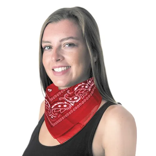 Bandana Rouge 100% Coton 53x53cm - Accessoire Publicitaire Personnalisable