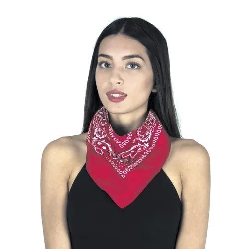 Bandana Rouge 100% Coton 53x53cm - Accessoire Publicitaire Personnalisable
