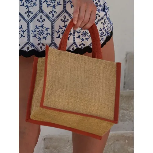 Natural Starched Jute Mini Gift Bag