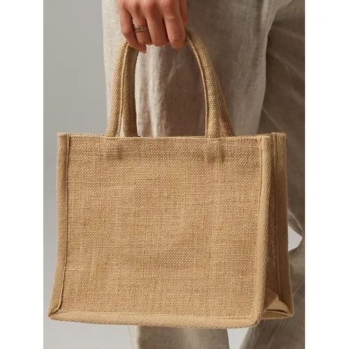 Natural Starched Jute Mini Gift Bag