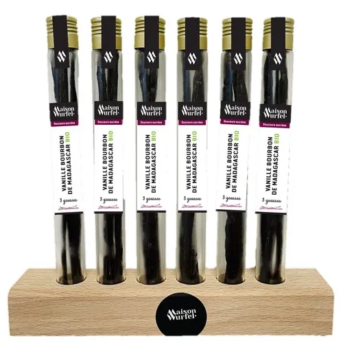 VANILLE BOURBON DE MADAGASCAR BIO (VENDU PAR 6 AVEC SUPPORT)