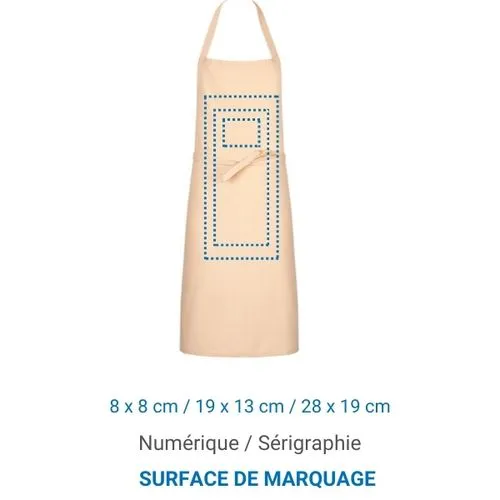 Tablier coton écru 230gr