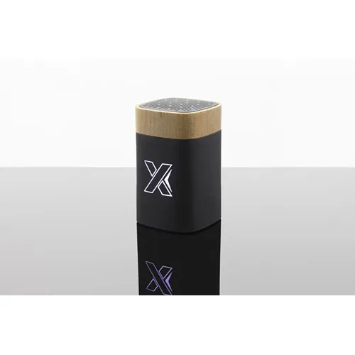 Enceinte Bluetooth 5W Éco-Responsable Bois FSC® - Logo Lumineux