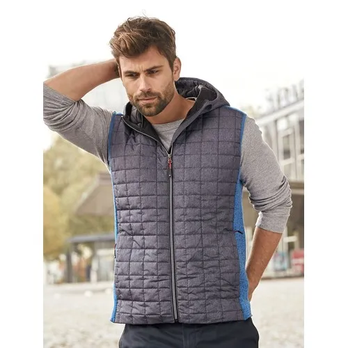 Gilet homme hybride tricoté