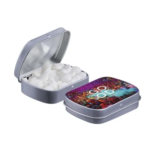 Mini boîte à charnière personnalisée avec bonbons à la menthe