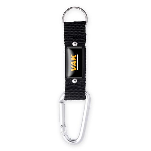Porte-Clés Mousqueton Aluminium Personnalisable avec Strap Nylon