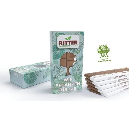 PAQUET DE 5 TABLETTES DE CHOCOLATS dans une boîte en carton personnalisable