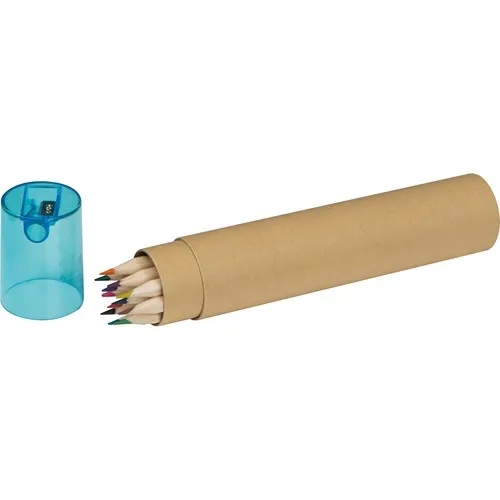 12 crayons de couleurs avec taille-crayon MIA