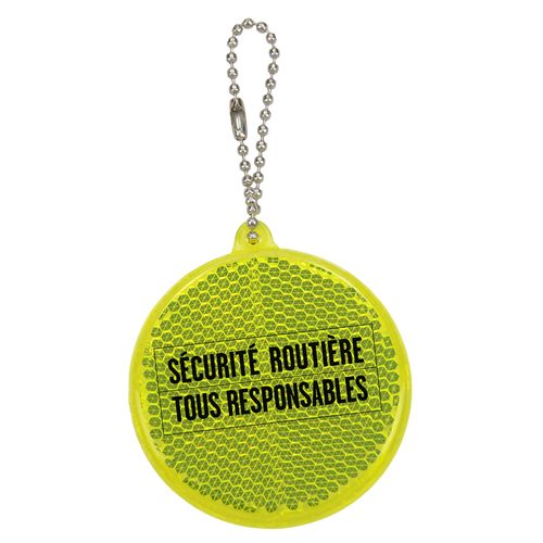 Porte-clés Rétroréfléchissant Rond - Sécurité et Visibilité
