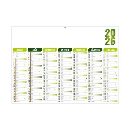 FLORENTIN VERT 2026 - MIDI 430 x 335 mm - LEGER 400G - SANS MARQUAGE - 1 TROU EN TETE