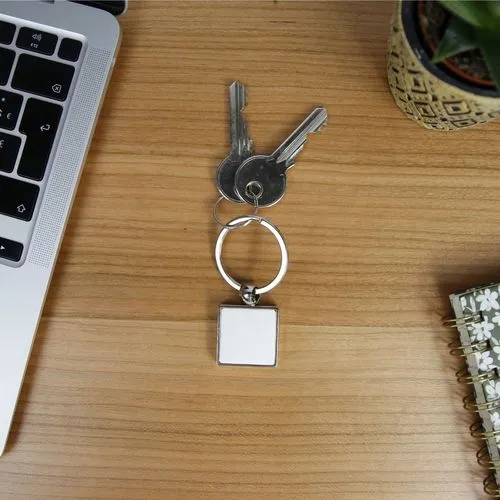 Porte-clés Métallique Carré - France