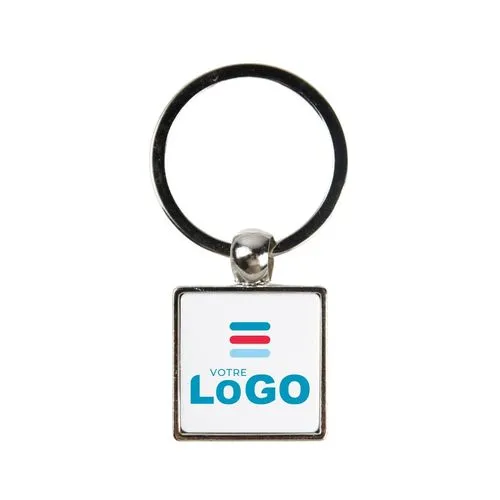 Porte-clés Métallique Carré - France