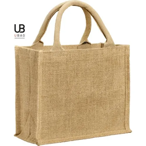 Sac Shopping Jute Lurex Or - Personnalisable avec Anses Rondes