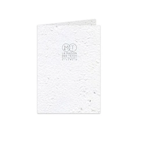 Carte 2 Volets à Planter 250g Premium - Papier Ensemencé Personnalisé