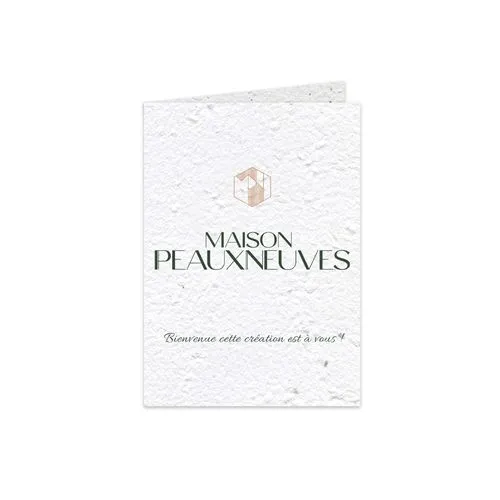 Carte 2 Volets à Planter 250g Premium - Papier Ensemencé Personnalisé