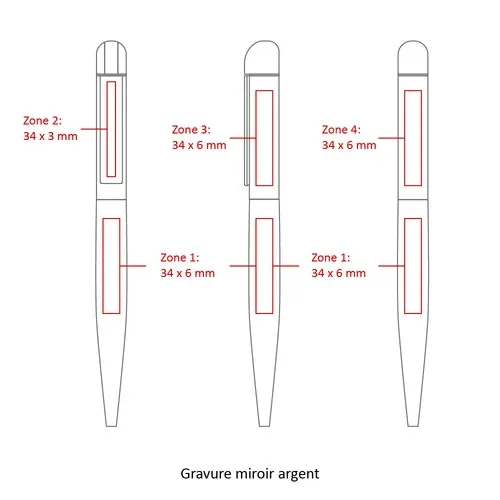 STOCK DE STYLO METAL BLEU FRANCE