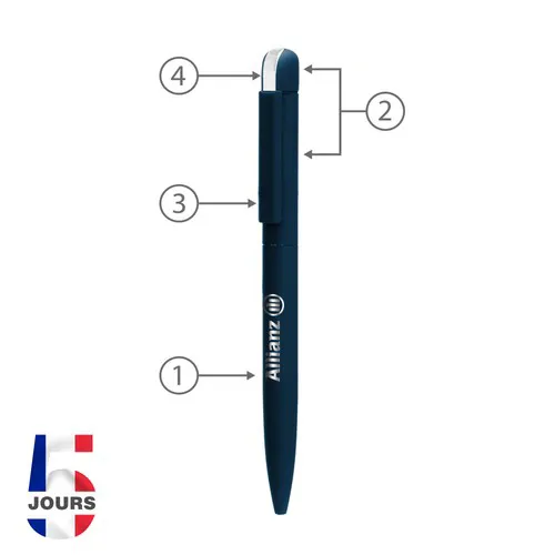 STOCK DE STYLO METAL BLEU FRANCE