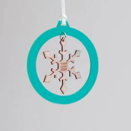 Décoration de Noël Flocon Bois & Biomatériau - Personnalisable