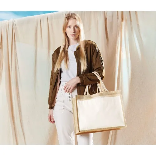 Sac Shopping Jute et Coton Personnalisable - Grande Capacité