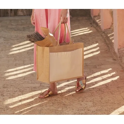Sac Shopping Jute et Coton Personnalisable - Grande Capacité