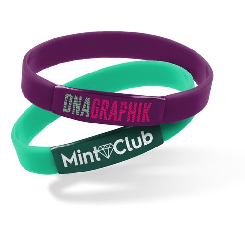 Bracelet Silicone avec Plaque Aluminium Personnalisable