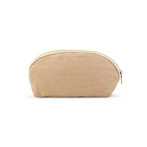 Trousse de toilette Dehli 1,5L en jute 260g, avec fermeture Zip