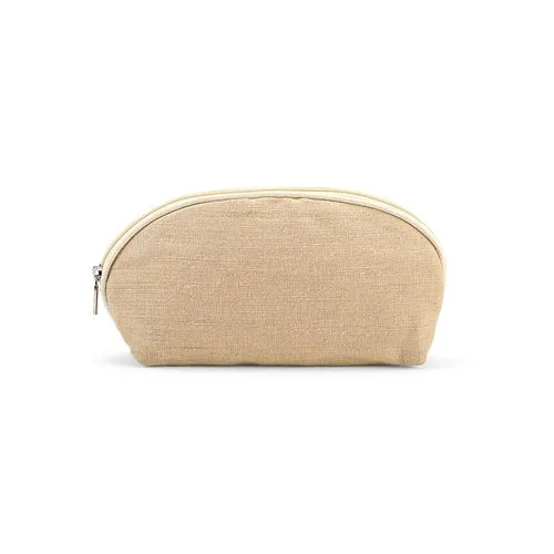Trousse de toilette Dehli 1,5L en jute 260g, avec fermeture Zip