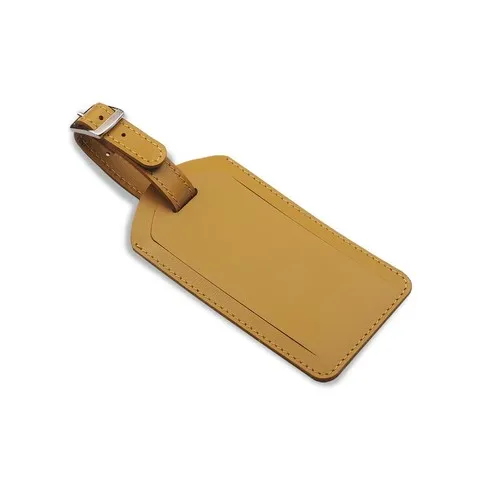 Étiquette de Bagage en Cuir Italien Personnalisable par Sérigraphie