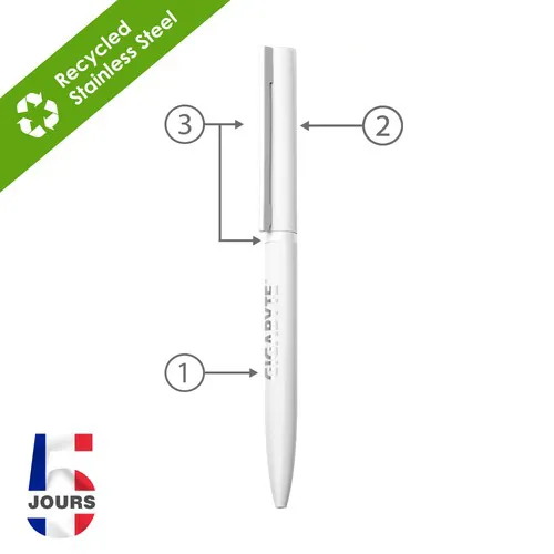 Stylo twistball Sari BLANC