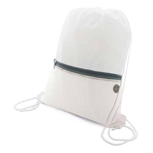 Sac à Dos Cordon Luxury Blanc Personnalisable en Sérigraphie