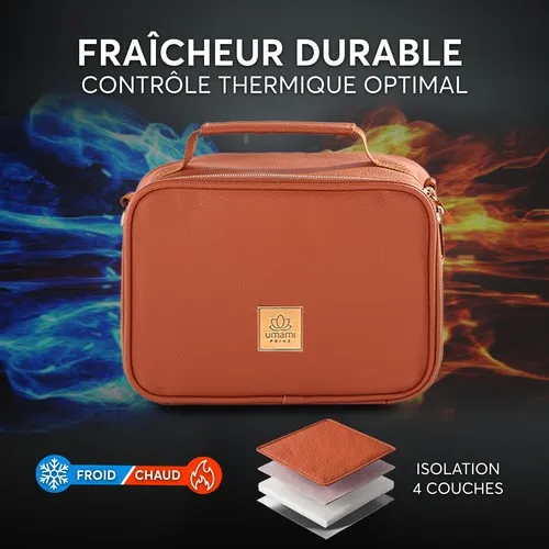 Sac Isotherme Cuir Vegan Personnalisable - Lunch Bag Premium