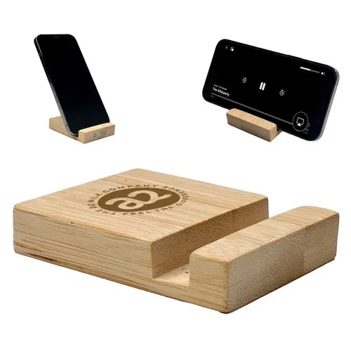 Porte-Clés Support Téléphone en Bambou Personnalisable