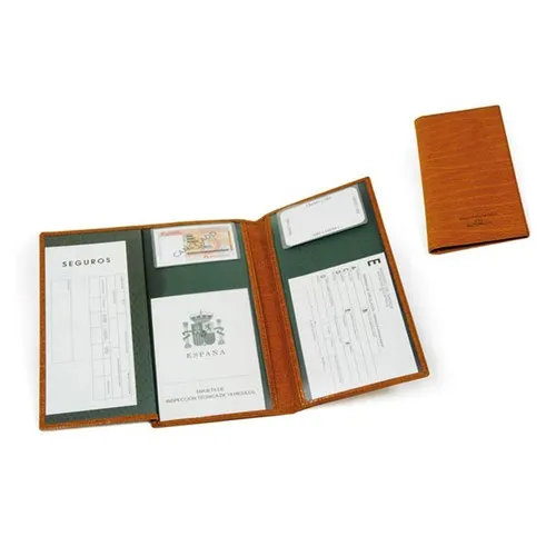 Porte-documents voiture en cuir avec personnalisation