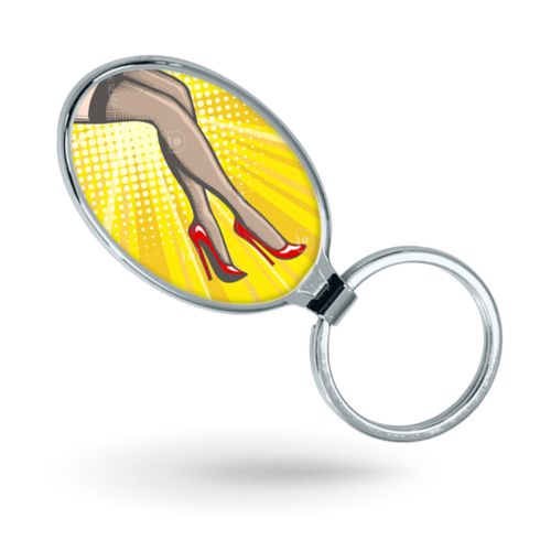 Porte-clés métal Zamac personnalisé impression digitale