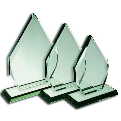 Trophée en Verre Personnalisable CREST - Récompense Prestige Entreprise