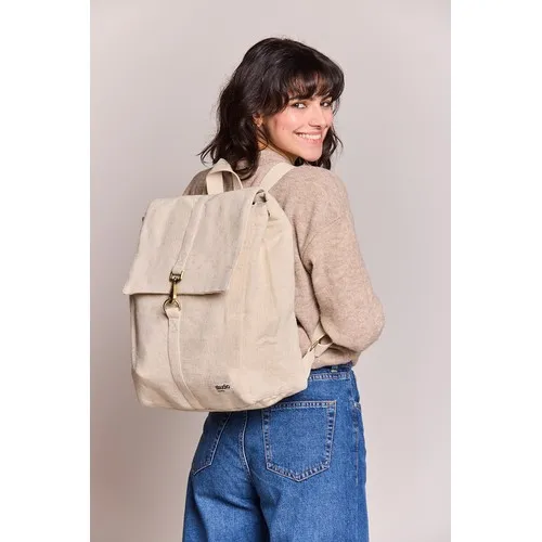 Sac à dos Oscar en jute et coton bio GOTS - Ordinateur 15 pouces