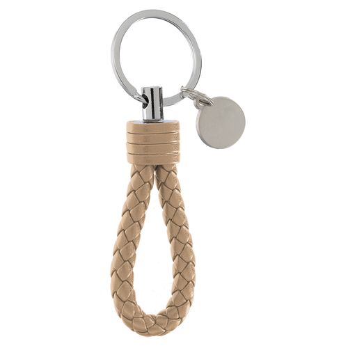 Porte-Clés Boucle PU avec Breloque Métal - Personnalisable
