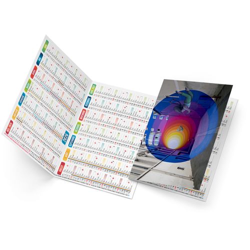 Calendrier de poche 2026 personnalisé - Design Pop'Art 2 volets