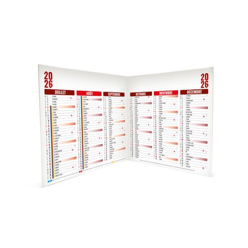 Calendrier de poche 2026 personnalisé - Design Pop'Art 2 volets