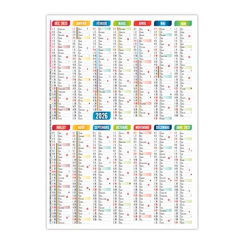 Calendrier de poche 2026 personnalisé - Design Pop'Art 2 volets