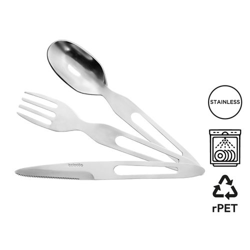 Set de Couverts Nomades en Acier Inoxydable avec Étui RPET