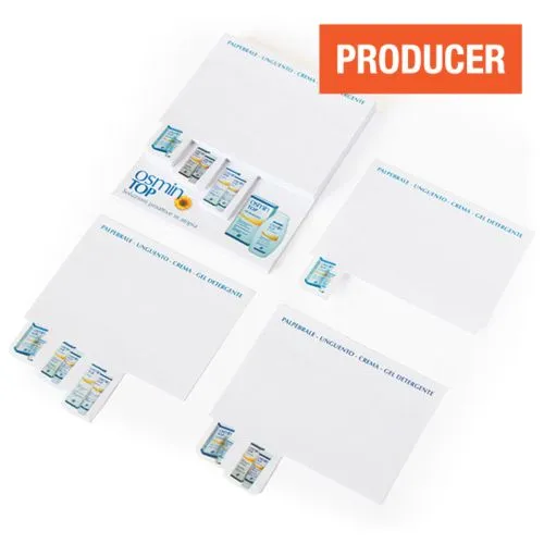 Bloc-notes adhésif personnalisé 4 formes - 80 feuilles repositionnables