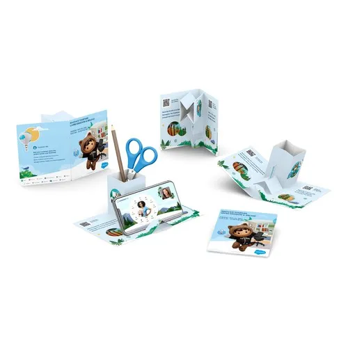 Pot à crayons rotatif personnalisable avec aimants - Plastique recyclé