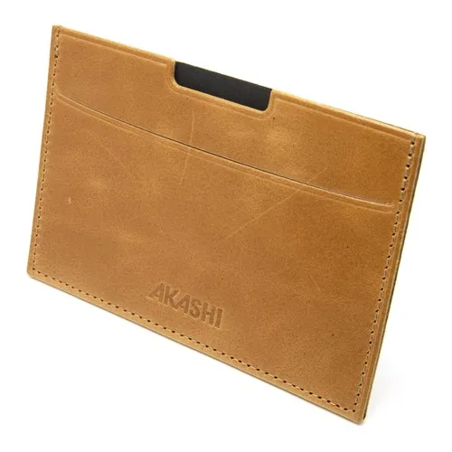 PORTE CARTE GRISE & DOCUMENTS EN CUIR VERITABLE MARRON CLAIR - MADE IN EUROPE
