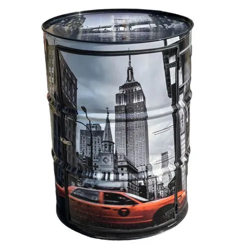 Bidon Publicitaire 220L Personnalisable - Stand Mobile Intérieur/Extérieur