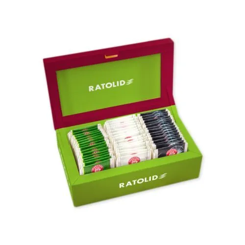 Affichage avec 45 sachets de thé